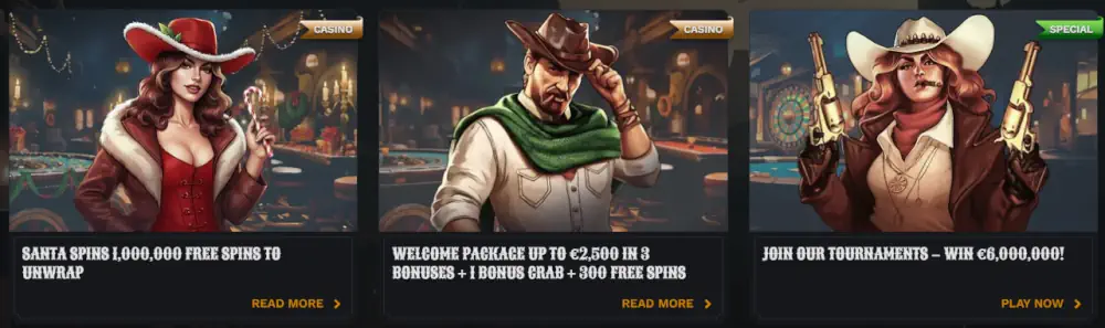 Pacchetto bonus di benvenuto Wildsino e offerte promozionali Santa Spins